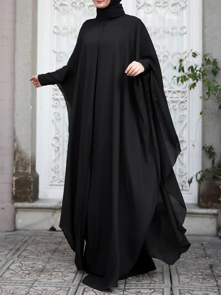 Abaya Femme Longue avec Hijab Intégré – Élégance et Simplicité pour un Style Raffiné
