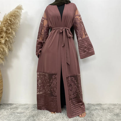 Abaya Femme Luxe Broderies Or – Élégance Royale et Raffinement