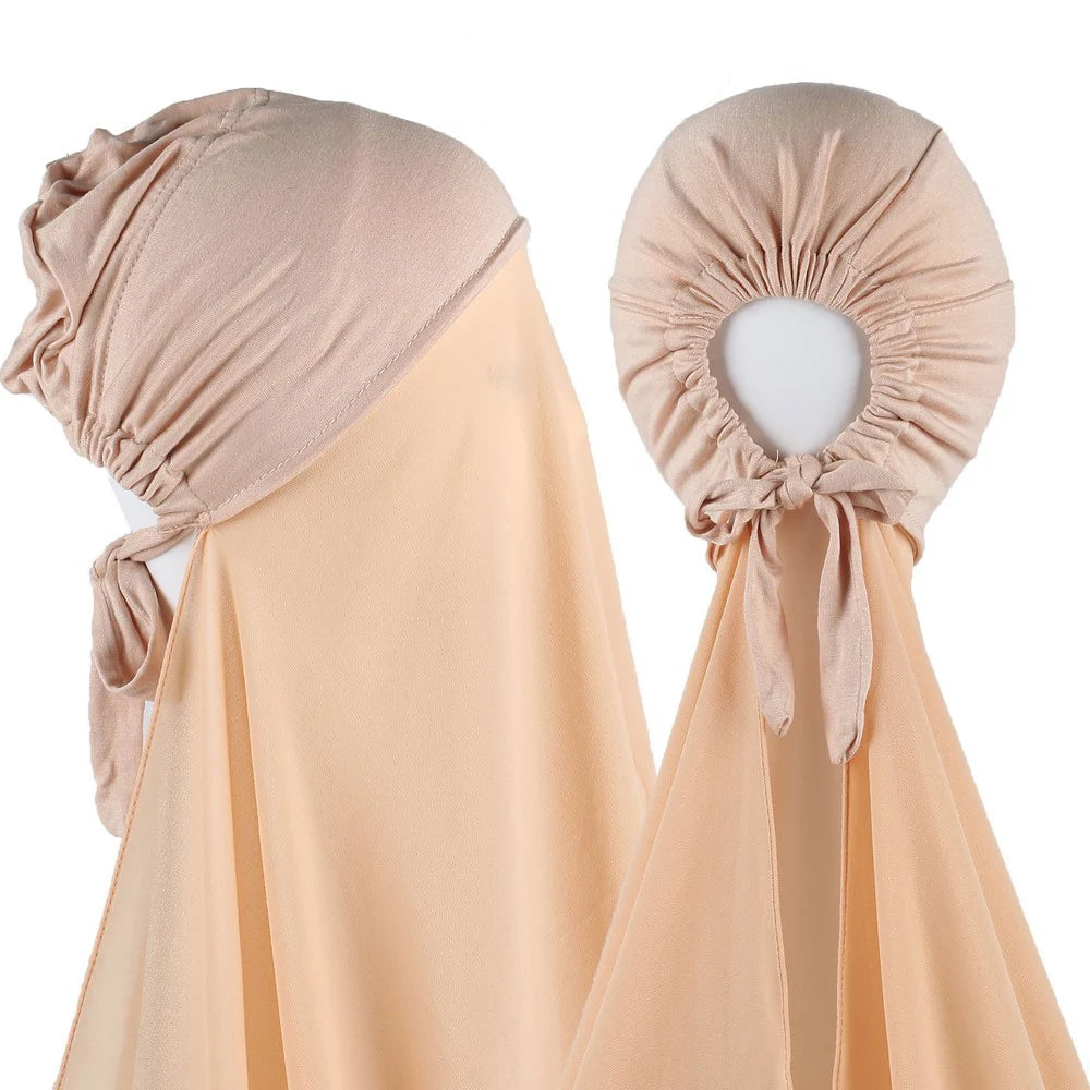 Niqab Femme Instantané avec Nœud – Pratique et Chic