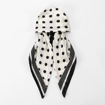 Foulard Hijab en Satin de Soie Imprimé pour Femme – Élégance & Confort
