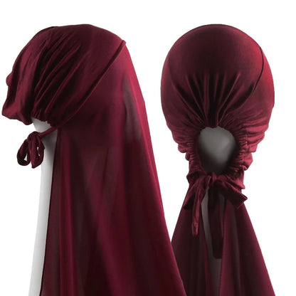 Niqab Femme Instantané avec Nœud – Pratique et Chic