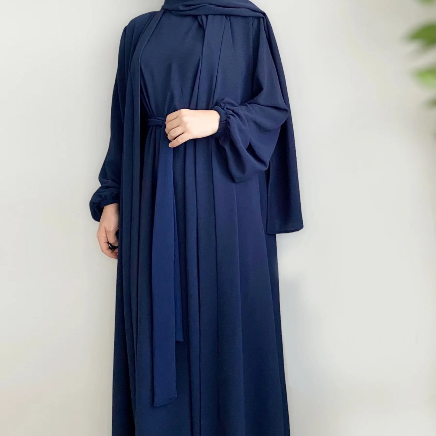 Abaya Femme Cardigan 2 Pièces – Élégance Polyvalente et Confort Absolu