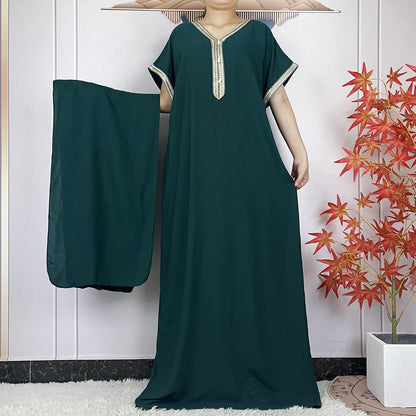 Kaftan Femme Traditionnel  – Élégance Modeste & Détails Sublimes