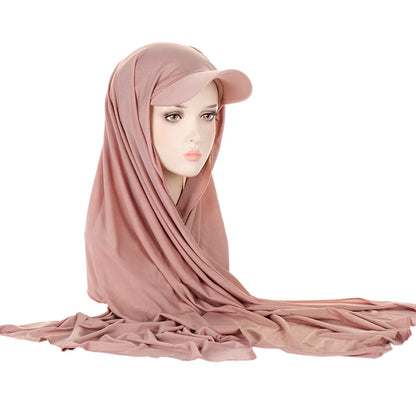 Hijab avec Casquette Integrée – Praticité et Élégance en Un Seul Geste