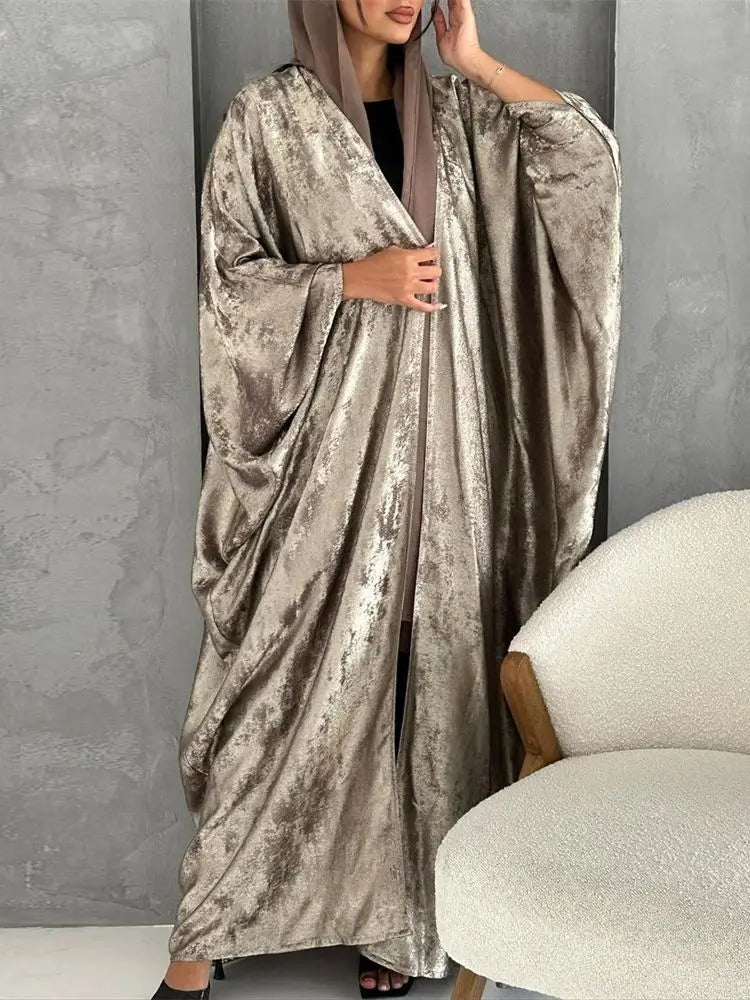 Abaya Femme Satin Kimono Dubai – Éclat Luxueux & Élégance Moderne