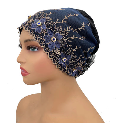 Bonnet Turban Femme Brodé – Élégance et Raffinement
