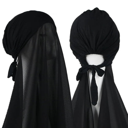 Niqab Femme Instantané avec Nœud – Pratique et Chic