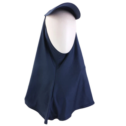 Hijab Uni avec Visière Intégrée – Sous-Foulard Extensible Femme