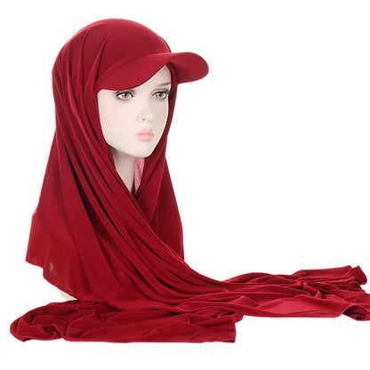 Hijab avec Casquette Integrée – Praticité et Élégance en Un Seul Geste
