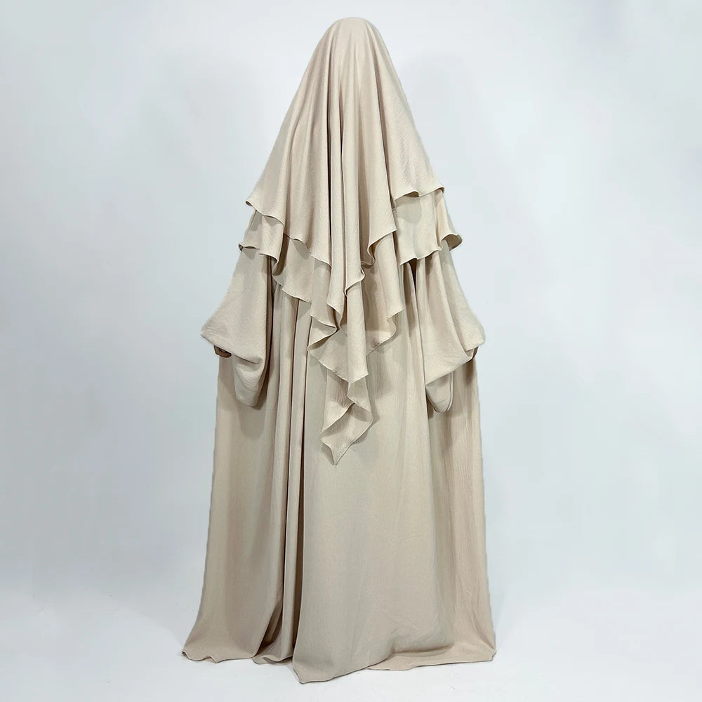 Abaya Femme  Hijab Jazz Complet – Ensemble Élégant et Fluide pour un Look Raffiné