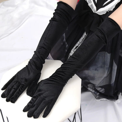 Gants Longs Femme en Velours  – Élégance Intemporelle