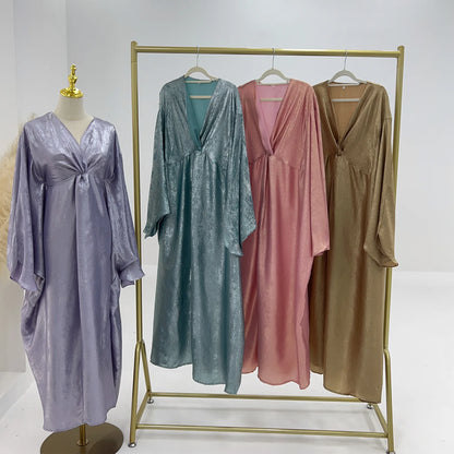Abaya Femme Kimono Kaftan de Luxe – Élégance Satinée et Style Raffiné