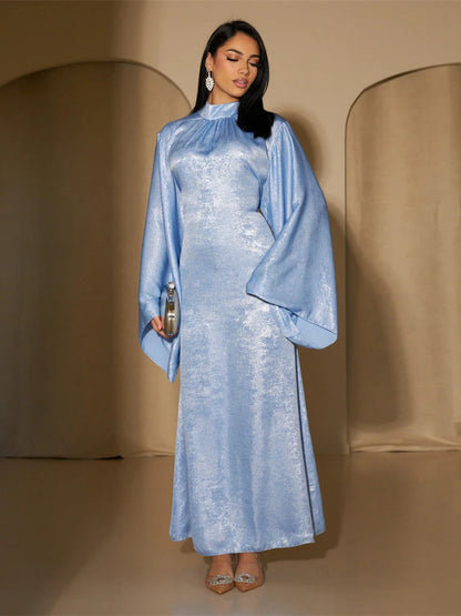 Abaya Femme Kaftan Satin Luxe – Fluidité & Brillance Élégante