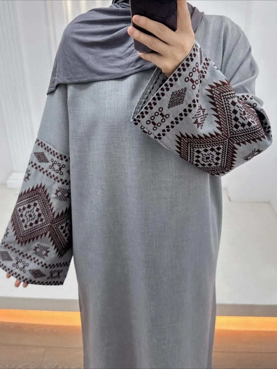 Abaya Femme Kaftan Imprimé Bohème – Élégance et Confort Chic