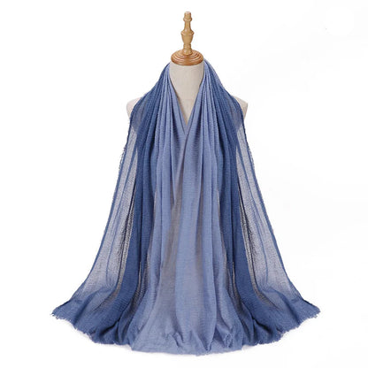 Foulard Femme Dégradé à Effet Froissé – Élégance et Originalité