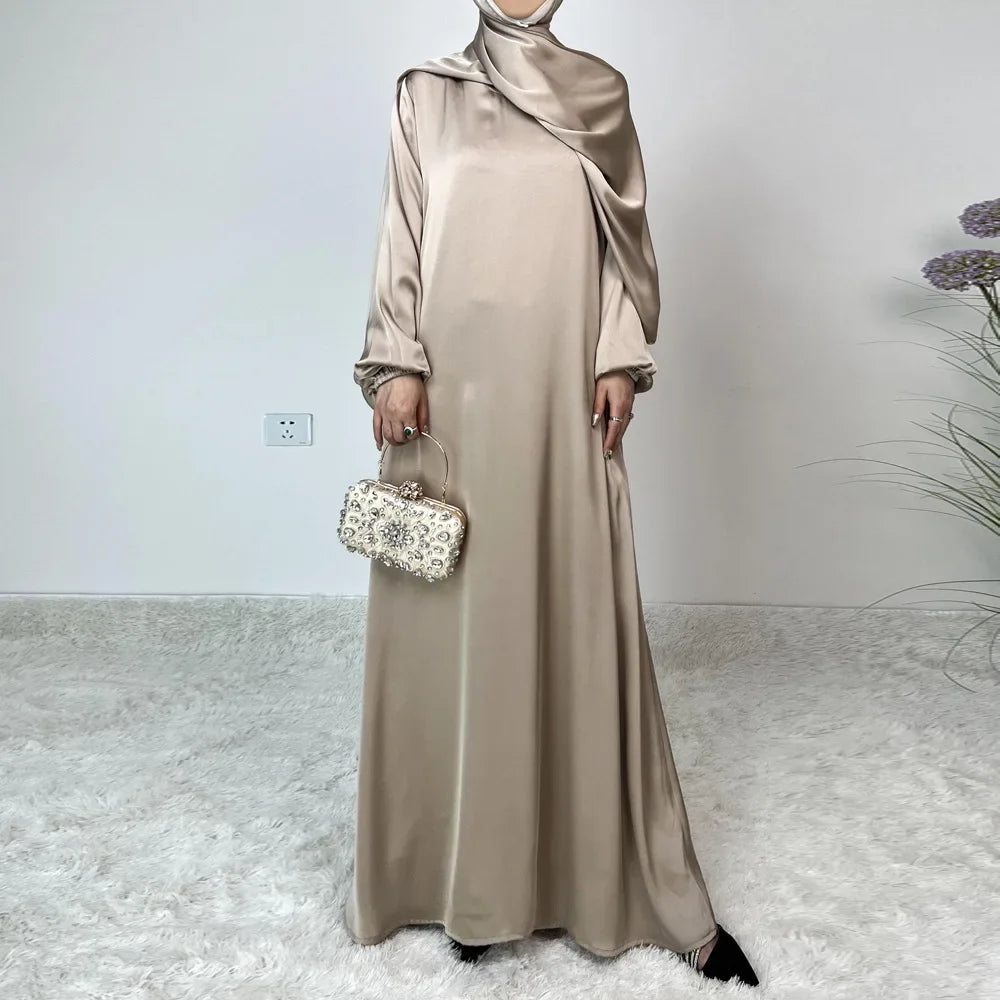 Hijab Femme Modeste Satiné – Fluidité Luxueuse & Confort Élégant