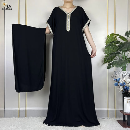 Kaftan Femme Traditionnel  – Élégance Modeste & Détails Sublimes