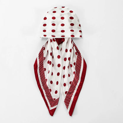 Foulard Hijab en Satin de Soie Imprimé pour Femme – Élégance & Confort