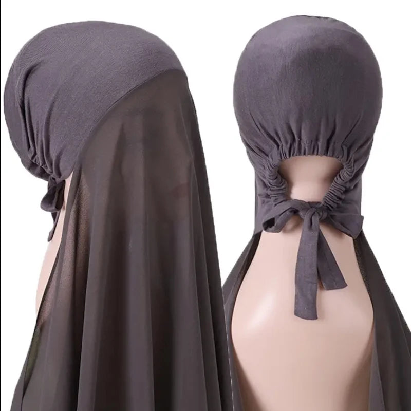 Niqab Femme Instantané avec Nœud – Pratique et Chic