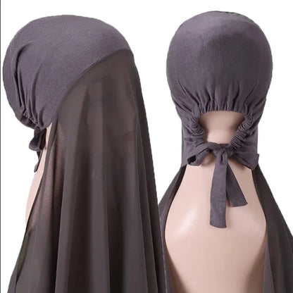 Niqab Femme Instantané avec Nœud – Pratique et Chic