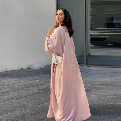 Kimono Femme en Satin Luxe – Élégance Fluide & Toucher Soie