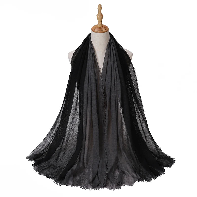 Foulard Femme Dégradé à Effet Froissé – Élégance et Originalité