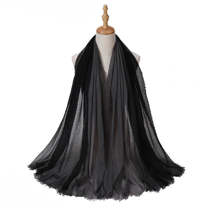 Foulard Femme Dégradé à Effet Froissé – Élégance et Originalité