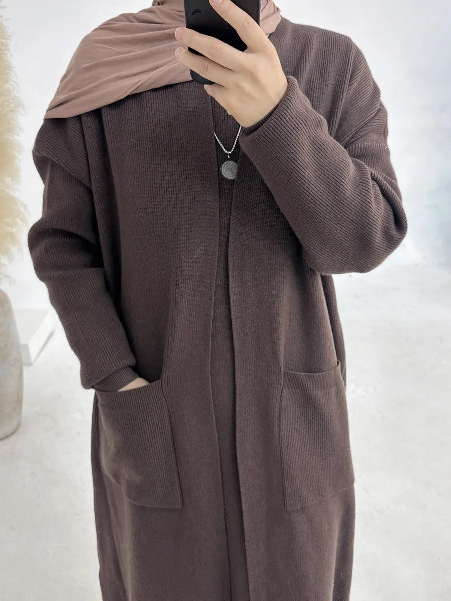 Abaya Femme Kimono Cardigan Hiver – Élégance & Confort Chaleureux (change price