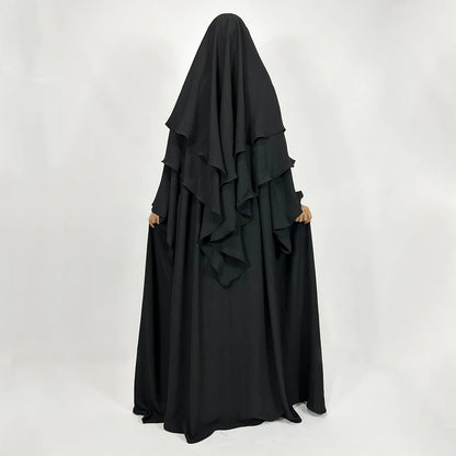 Abaya Femme  Hijab Jazz Complet – Ensemble Élégant et Fluide pour un Look Raffiné
