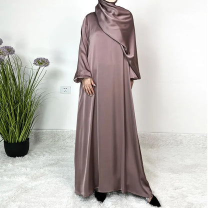 Hijab Femme Modeste Satiné – Fluidité Luxueuse & Confort Élégant