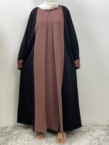 Abaya Femme 2 Pièces Longue Élégance – Ensemble Chic et Moderne