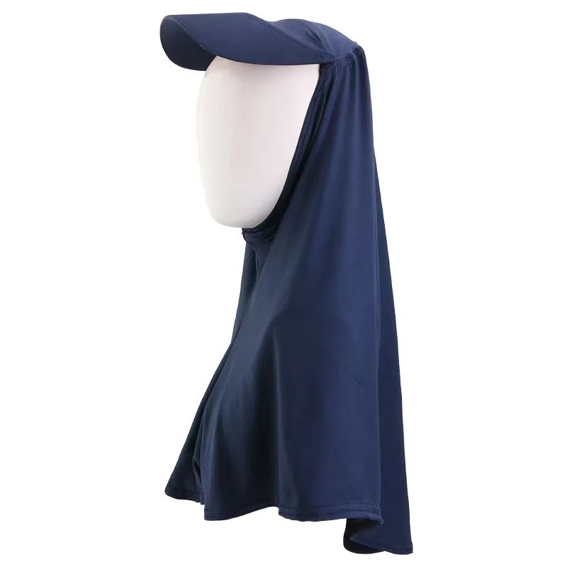 Hijab Uni avec Visière Intégrée – Sous-Foulard Extensible Femme