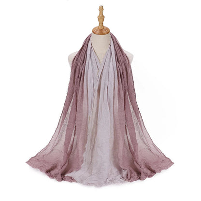 Foulard Femme Dégradé à Effet Froissé – Élégance et Originalité