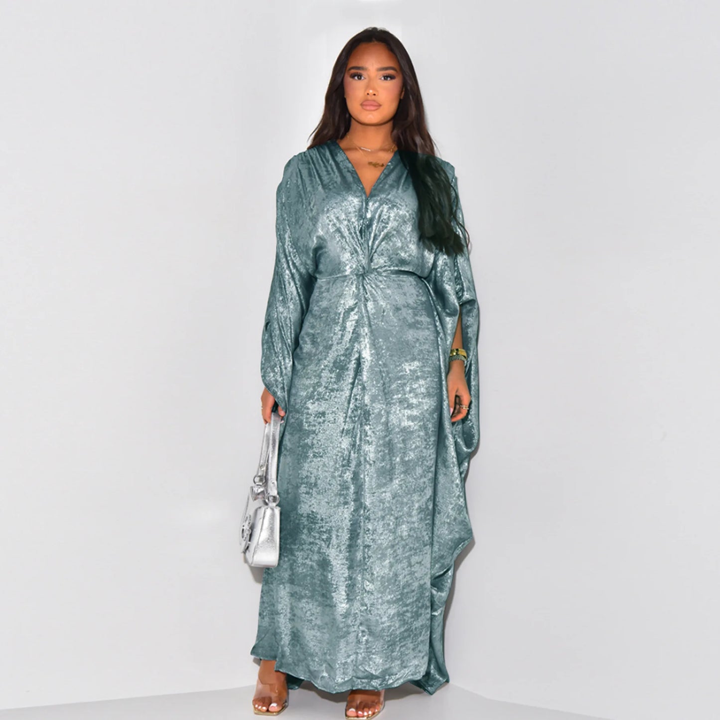 Abaya Femme Kimono Kaftan de Luxe – Élégance Satinée et Style Raffiné
