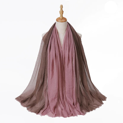 Foulard Femme Dégradé à Effet Froissé – Élégance et Originalité