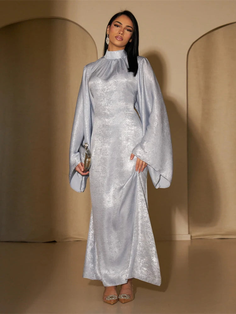 Abaya Femme Kaftan Satin Luxe – Fluidité & Brillance Élégante