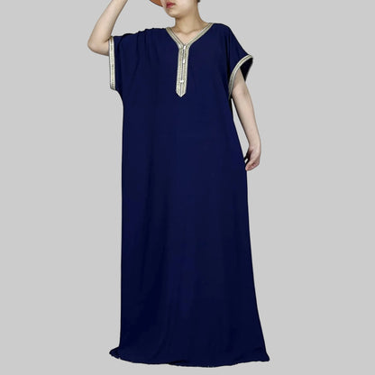 Kaftan Femme Traditionnel  – Élégance Modeste & Détails Sublimes