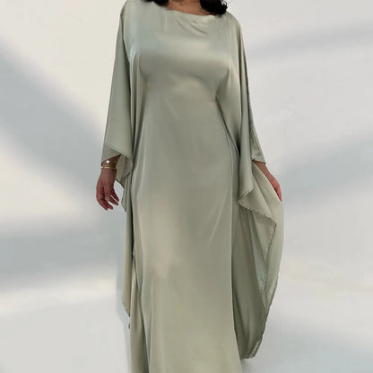 Abaya Femme Satin Élégance – Légèreté et Brillance pour Cérémonie