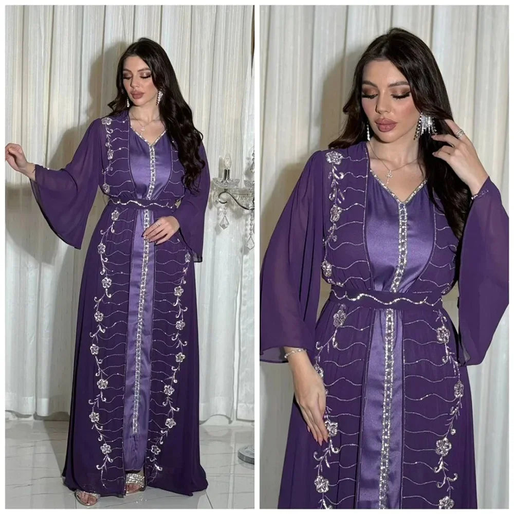 Robe Femme Fashion Luxe – Broderies Élégantes & Coupe Fluide