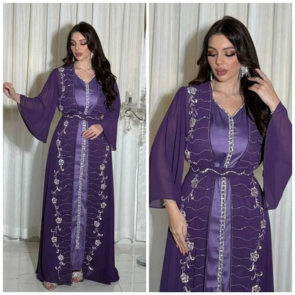 Robe Femme Fashion Luxe – Broderies Élégantes & Coupe Fluide