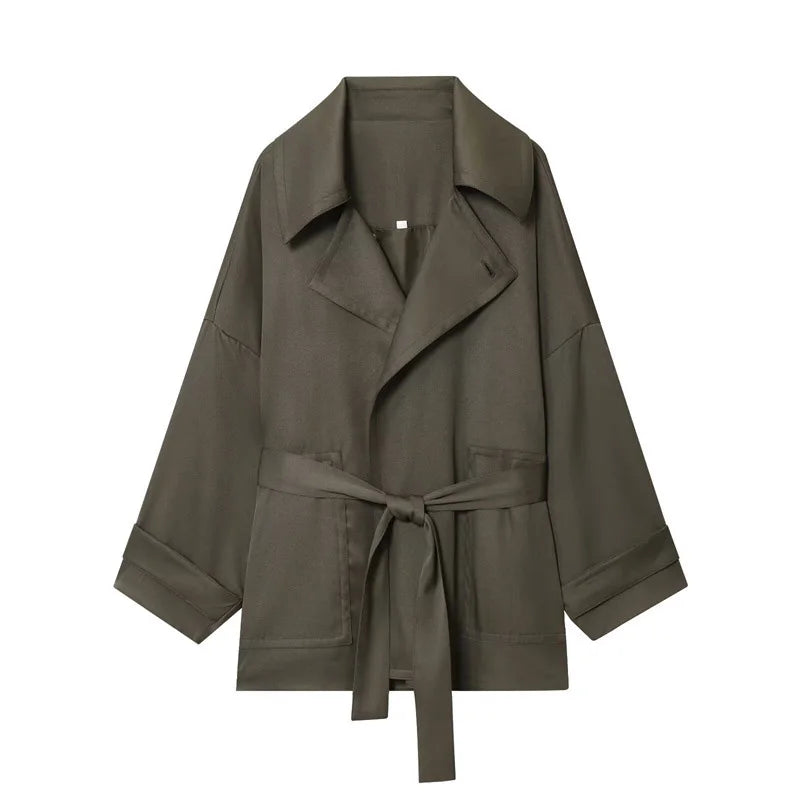 Ensemble Pantalon Femme – Veste à Revers Coupe Ample