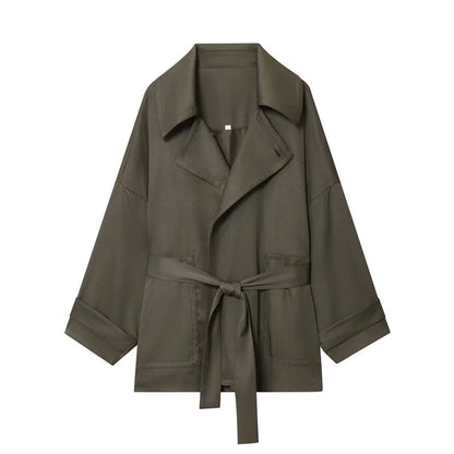Ensemble Pantalon Femme – Veste à Revers Coupe Ample